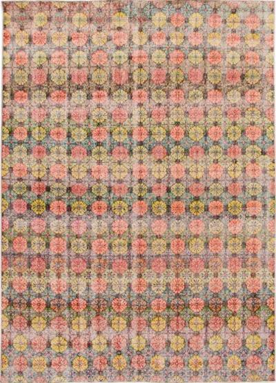 Vintage Turkish Deco Rug - 6' 9" x 9' 4" - Apadana - Pink - Pink