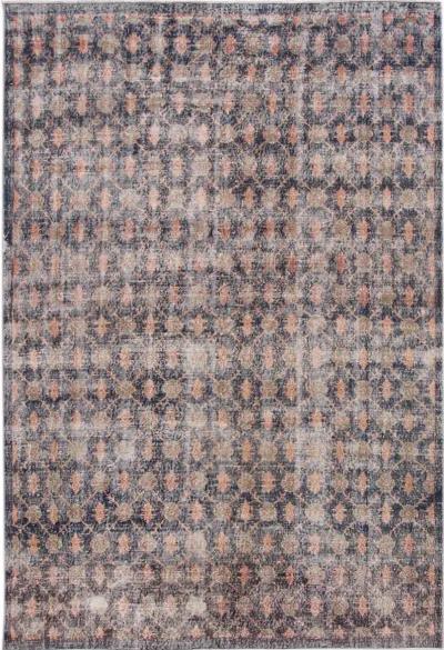 Vintage Turkish Deco Rug - 7' 4" x 10' 10 - Apadana - Blue - Blue