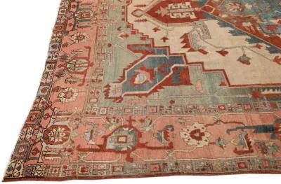 Antique Persian Serapi Rug - Apadana - Red - Red