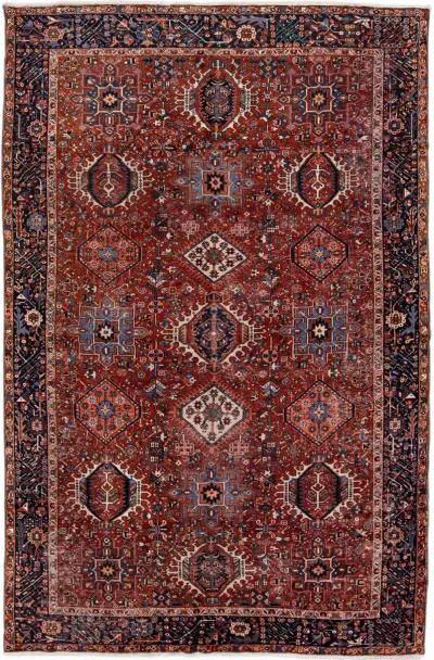 Antique Persian Heriz Rug - Apadana - Red - Red