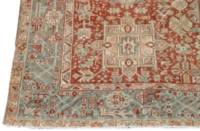 Vintage Persian Heriz Rug - Apadana - Red - Red