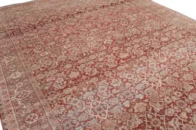 Antique Persian Mahal Rug - Apadana - Red - Red