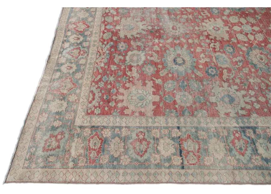 Antique Persian Mahal Rug - Apadana - Red - Red