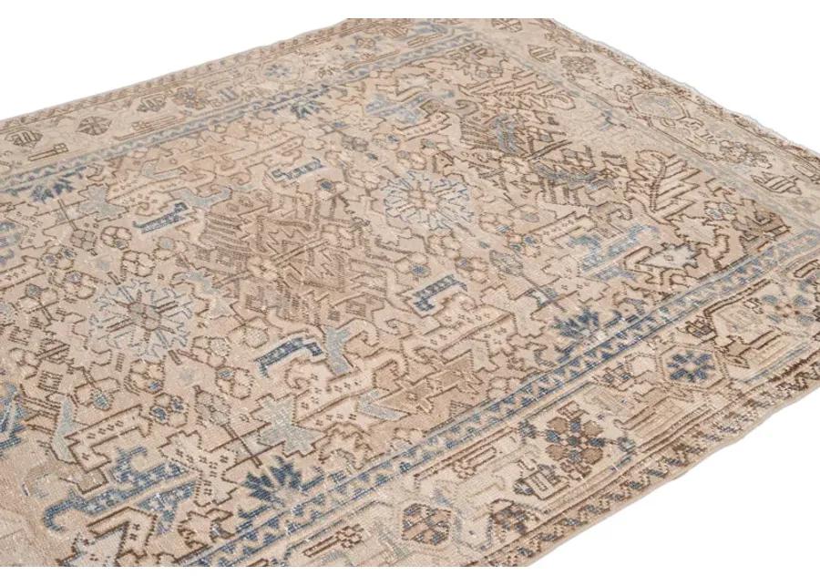 Antique Persian Heriz Rug - Apadana - Beige - Beige