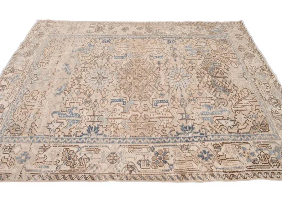 Antique Persian Heriz Rug - Apadana - Beige - Beige