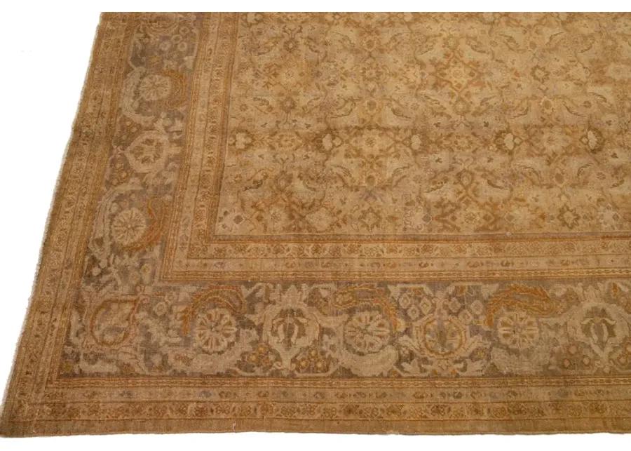 Antique Persian Sultanabad Rug - Apadana - Gold - Gold