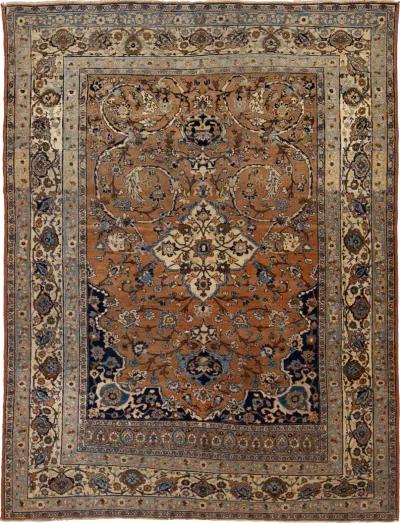 Antique Persian Tabriz Rug - Apadana - Brown - Brown