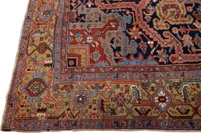 Antique Persian Heriz Rug - Apadana - Blue - Blue