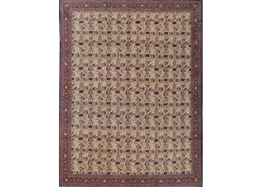 Antique Persian Tehran Rug - Apadana - Beige - Beige