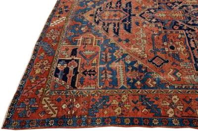 Antique Persian Heriz Rug - Apadana - Brown - Brown