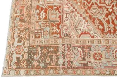 Vintage Persian Heriz Rug - Apadana - Orange - Orange