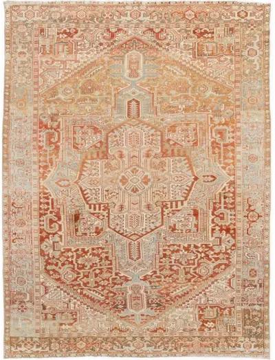 Vintage Persian Heriz Rug - Apadana - Orange - Orange