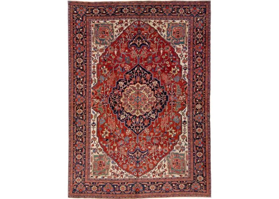 Antique Persian Heriz Rug - Apadana - Red - Red