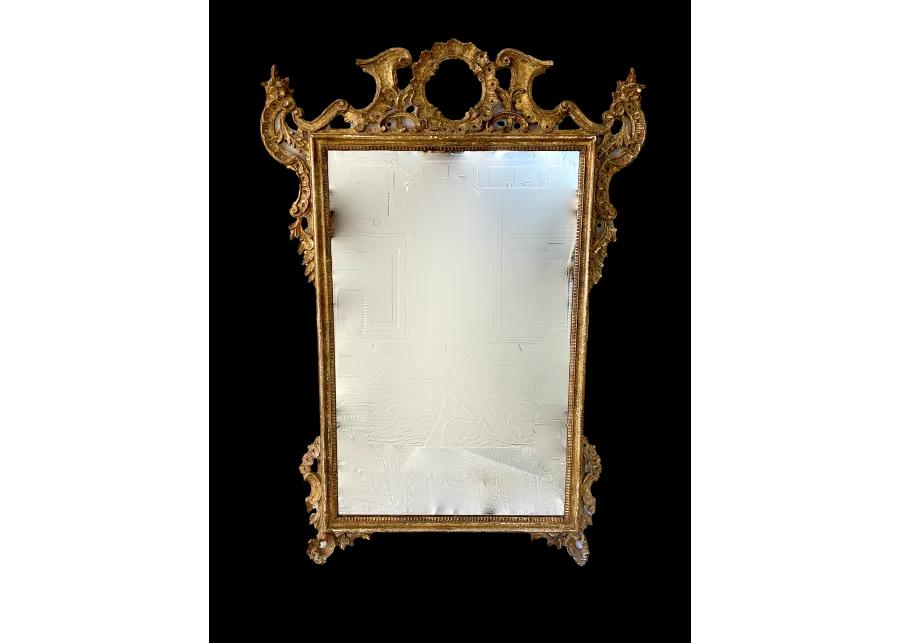 Antique Gold Louis XIII Wall Mirror - Ballyhoo