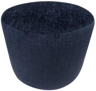 Charcoal Chenille Ottoman - Black