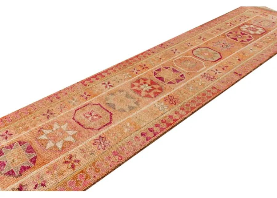 Vintage Turkish Anatolian Runner Rug - Apadana - Orange - Orange