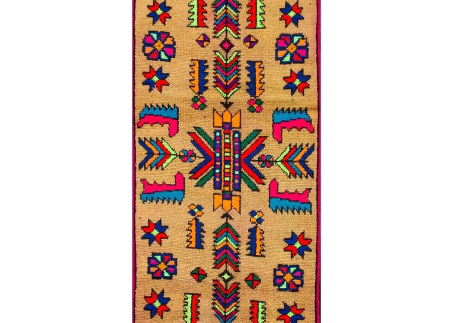 Vintage Turkish Anatolian Runner Rug - Apadana - Beige - Beige