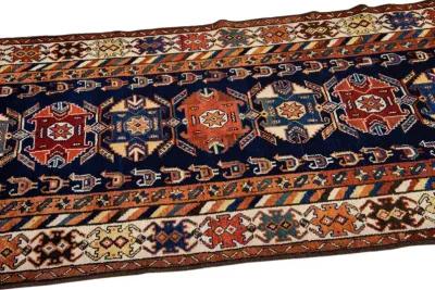 Antique Persian Malayer Runner Rug - Apadana - Blue - Blue