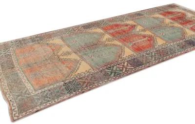 Vintage Turkish Anatolian Runner Rug - Apadana - Red - Red