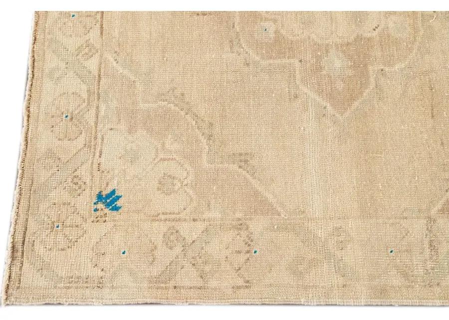 Vintage Turkish Geometric Runner Rug - Apadana - Blue - Blue