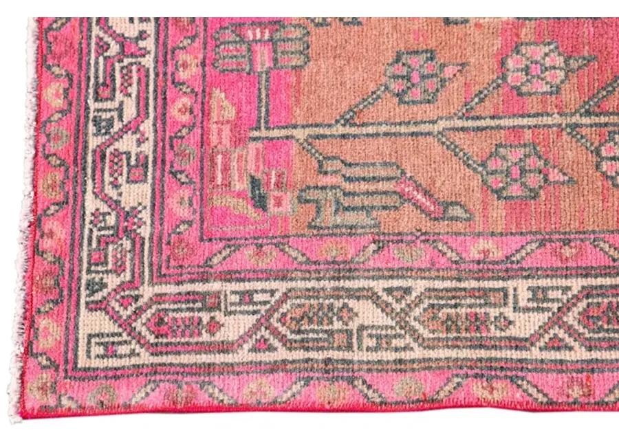 Vintage Persian Malayer Runner Rug - Apadana - Pink - Pink