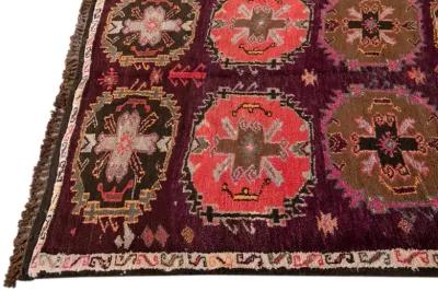 Vintage Turkish Tribal Runner Rug - Apadana - Brown - Brown