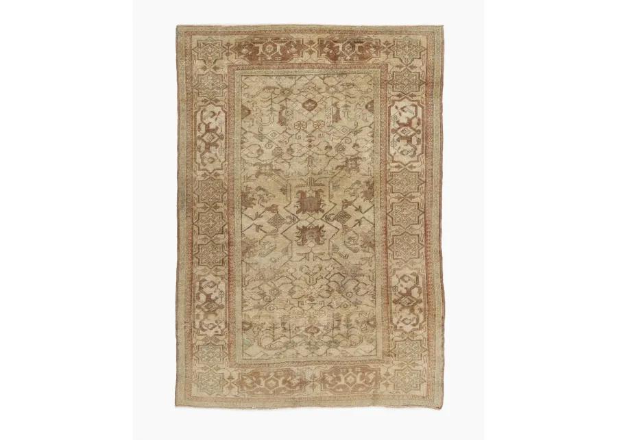 Turkish Oushak Area Rug 4'1 X 6' - Beige - Beige