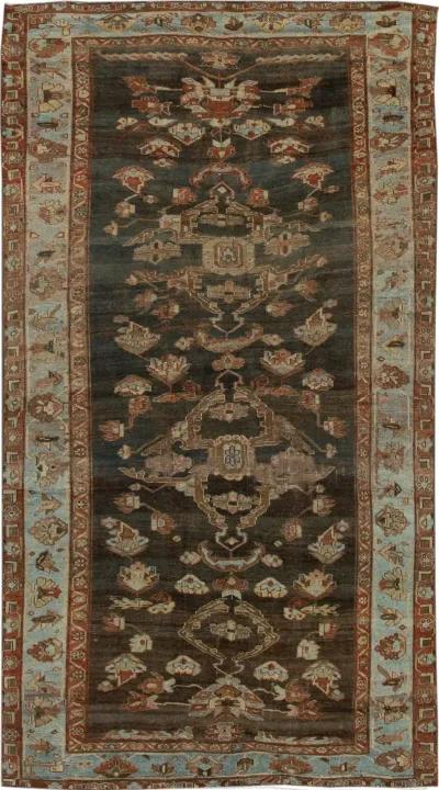 Antique Persian Bidjar Runner Rug - Apadana - Brown - Brown