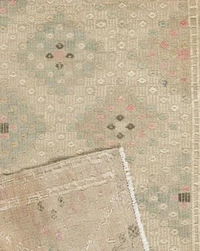 Beige Turkish Jajim Area Rug 2'10 X 4'2 - beige