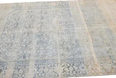 Antique Persian Mahal Runner Rug - Apadana - Blue - Blue