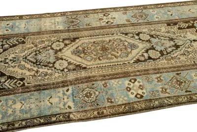 Antique Persian Malayer Runner Rug - Apadana - Blue - Blue