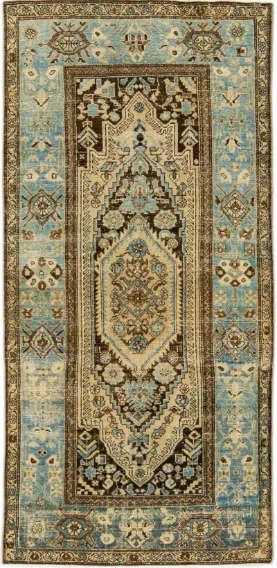 Antique Persian Malayer Runner Rug - Apadana - Blue - Blue