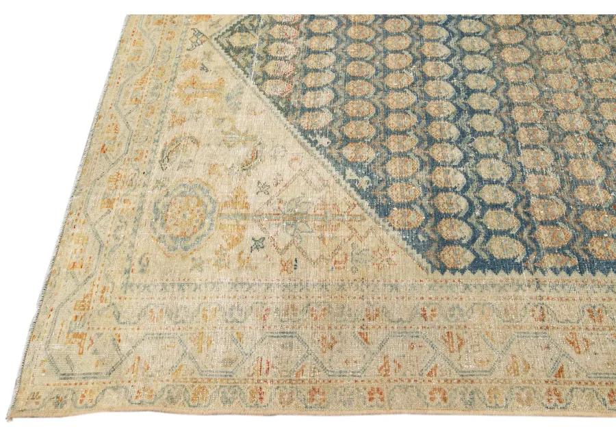 Antique Persian Malayer Runner 6'8"x16' - Apadana - Blue