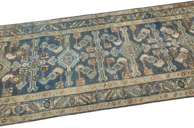 Vintage Persian Malayer Runner Rug - Apadana - Blue - Blue