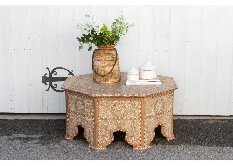 Large Anglo-Indian Inlay Coffee Table - de-cor - Brown