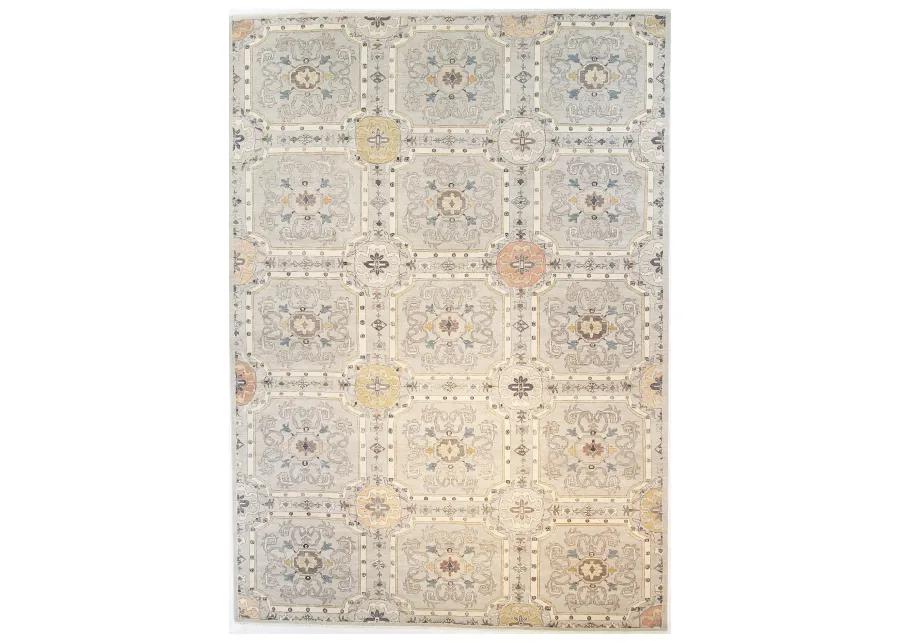 9" x 12" Khotan Rug - Light Blue - F.J. Kashanian - Blue