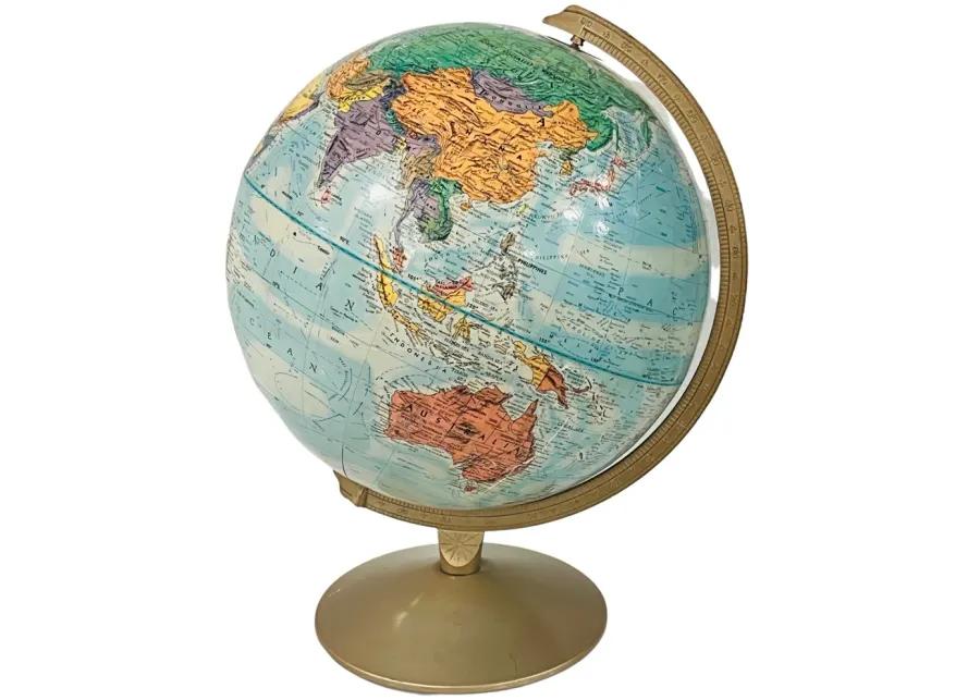 1980s Replogle Globe - Eat Drink Home - Blue