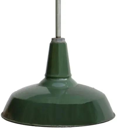 Vintage Industrial Pendant Lights - Set of 2 - Chez Vous - Green