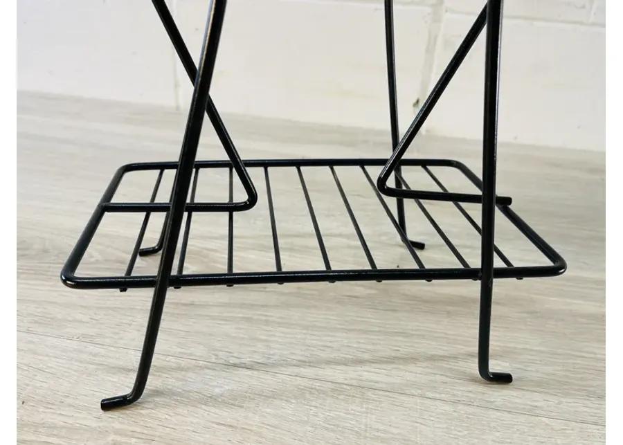 Black Metal Wire Magazine Stand - 2-b-Modern