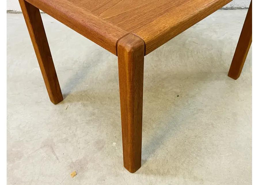 Teak Rectangular Side Table - 2-b-Modern - Brown