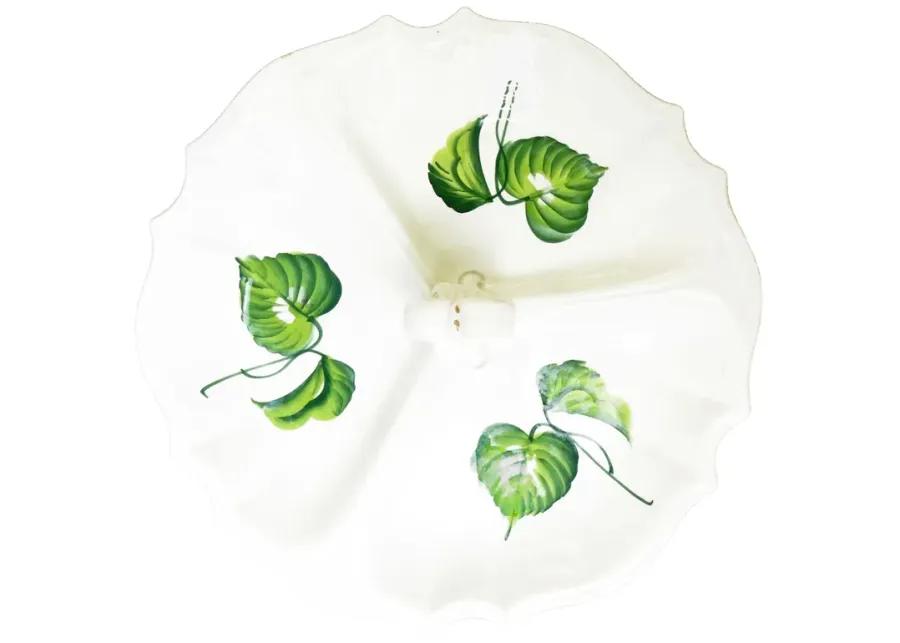 Green & White 3-part Serving Platter - Chez Vous