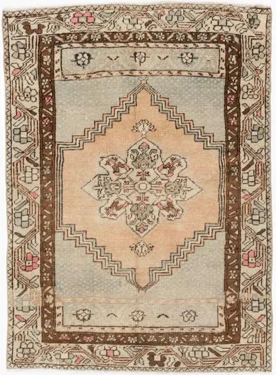 Turkish Oushak Area Rug 2'9 X 3'9 - Beige - Beige