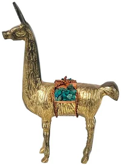 Solid Brass & Copper Llama - Eat Drink Home - Gold