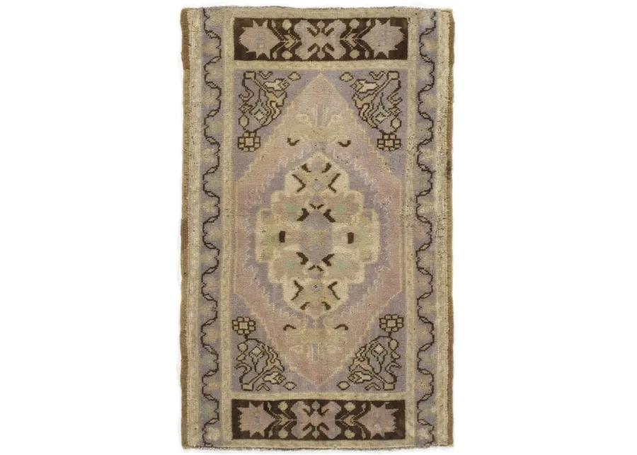 Turkish Yastik Area Rug 2 X 3'3 - Silver - Silver