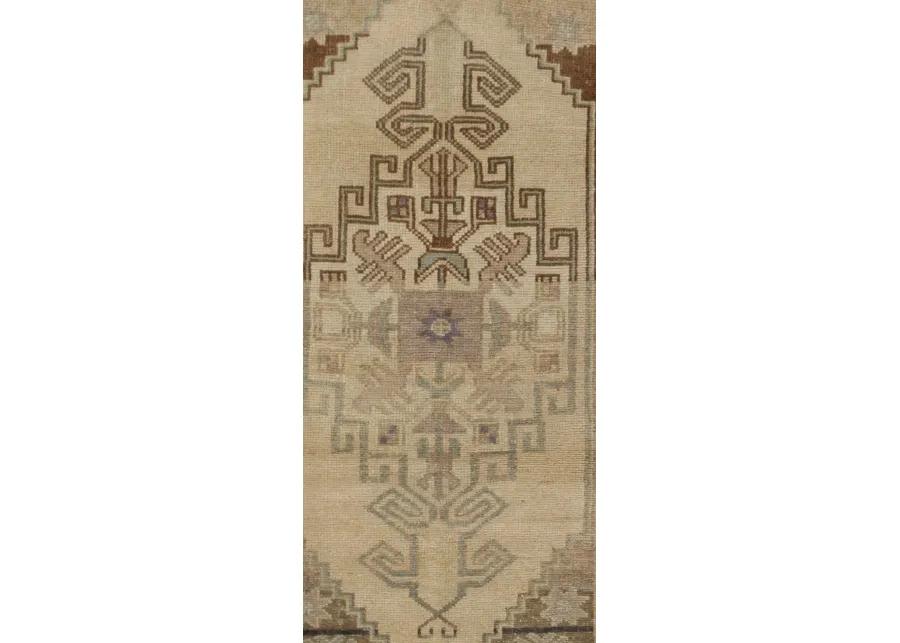 Turkish Yastik Area Rug 1'9 X 3'5 - Beige - Beige