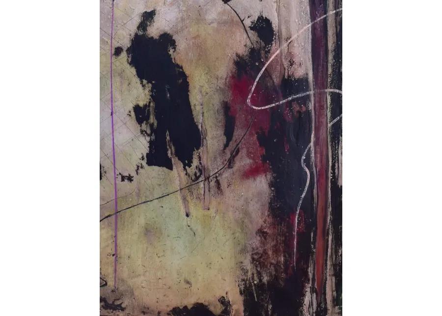 Large Mid Century Abstract Painting - Antiquarian Art Company - Black