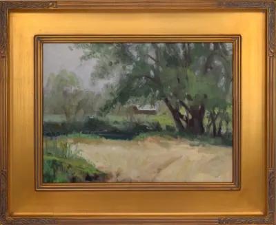 Vintage Impressionist Landscape H Barton - Antiquarian Art Company - Green