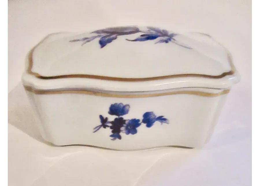 Ginori Italian Gilt Porcelain Box - The Emporium Ltd. - Blue