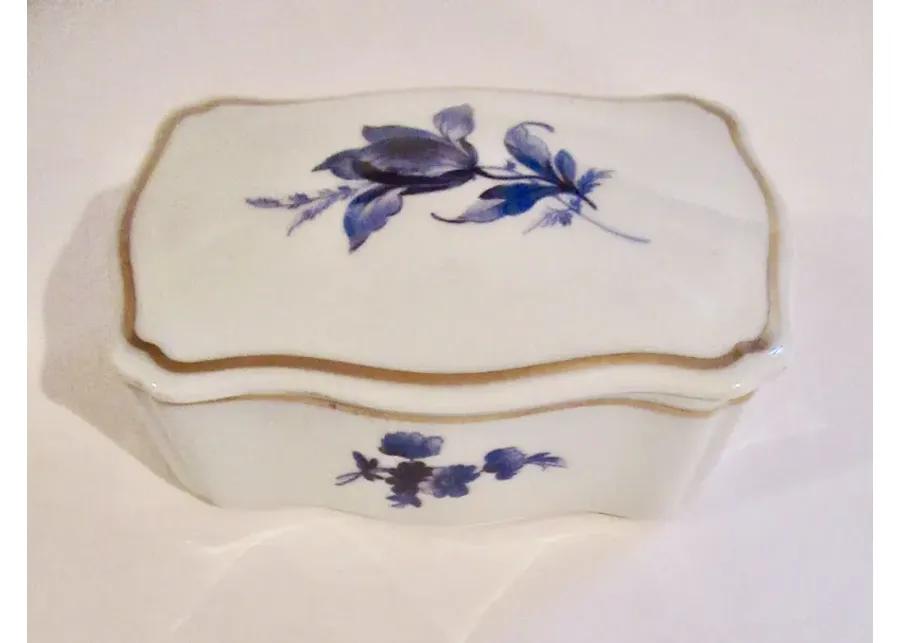 Ginori Italian Gilt Porcelain Box - The Emporium Ltd. - Blue