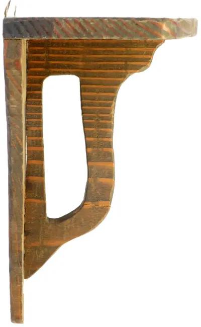 Farmhouse Rustic Pine Wall Shelves - Set of 2 - Chez Vous - Brown